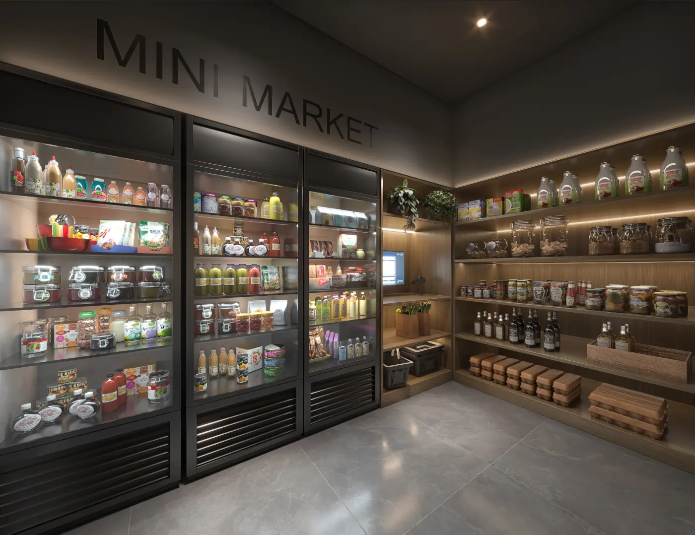 Espaço mini mercado